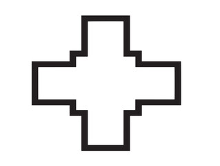 Creative geometric frame stock illustration with outlined elements