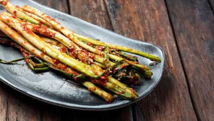 Kimchi made with chives, Korean traditional food