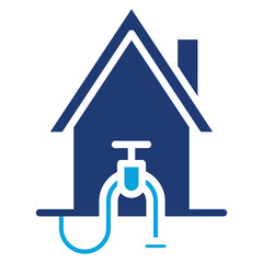 Residential Plumbing mixed color icon