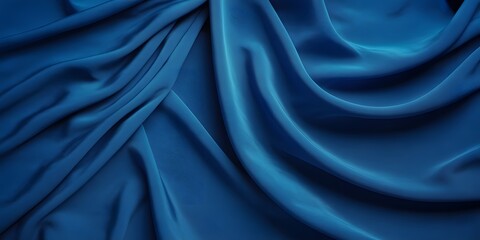Obraz premium Sapphire Blue Silk Fabric Drapes
