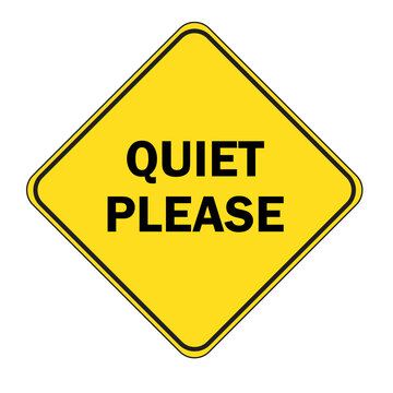 quiet please sign design for templates.