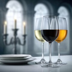 Wine tasting experience in historic castle interior with elegant glassware and candlelit ambiance for event design
