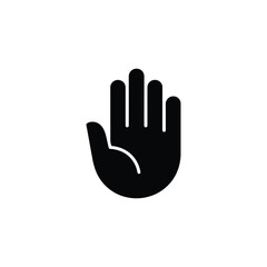 Black silhouette of an open hand facing forward