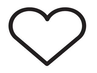 Elegant outlined heart stock illustration with clean vector design