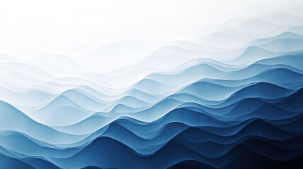 Serene abstract blue waves create a calming, flowing modern background for your projects