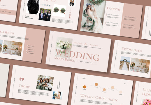 Wedding Mood Board Presentation Layout