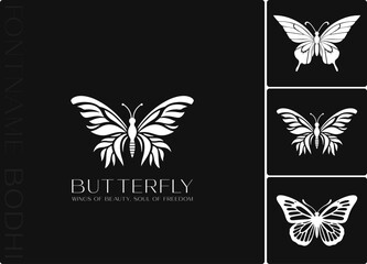 Cool Butterfly Logo Vector Design – Elegant Modern Symbol