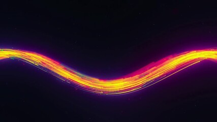 Vibrant and dynamic light trails create a stunning digital effect, perfect for modern designs and technology themes. Abstract flow of glowing energy. - Powered by Adobe