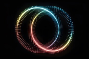 Glowing Circular Algorithm Loop Icons