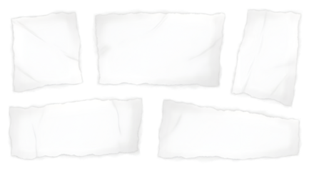 ripped torn white paper pieces black background