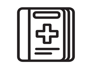Obraz premium Professional Healthcare Records Symbol Minimal Vector Illustration