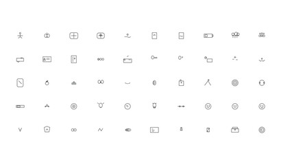 Mental Health & Wellness Icon Set – 50 Unique Outline Vector Symbols for Therapy, Self‑Care, and Mindfulness
