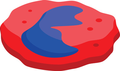 Monocyte using pseudopods to engulf bacteria, representing immune response and phagocytosis