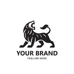 the roaring lion logo is black