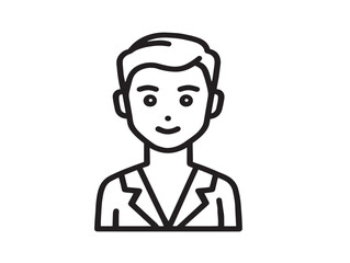 Elegant Healthcare Student Symbol Minimal Line Art Design