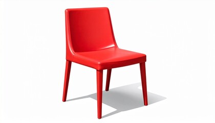 Vintage red armchair with tufted high backrest, ornate carved wooden frame, rolled arms, and cushioned seat, isolated on white background, showcasing regal elegance and classic craftsmanship.