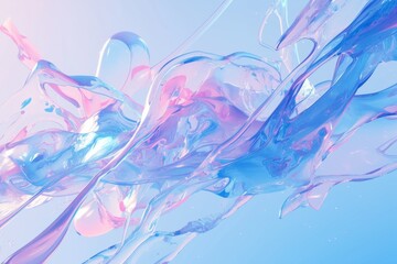 Dynamic abstract fluid design with bold shapes
