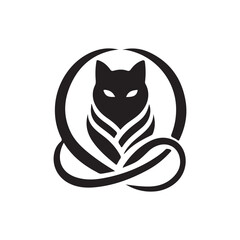 creative cat icon vector art