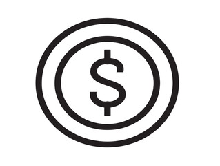 Creative Personal Finance Icon Modern Line Art Illustration