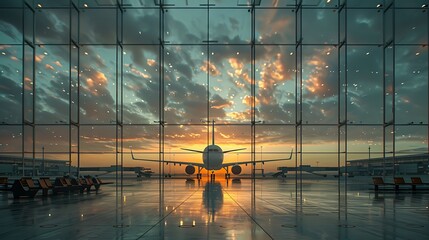 Serene and Sleek Airport Concourse Design Exhibit
