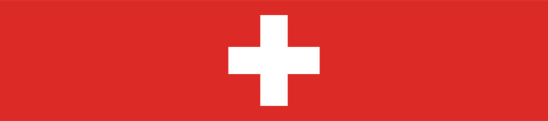 Obraz premium Longest Switzerland National Flag , Giant Swiss Flag Display on Red and White Background Symbol of Patriotism and National Pride