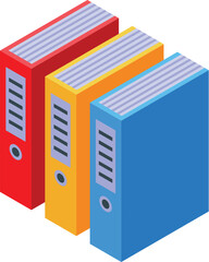 Office binders organizing files, symbolizing efficient document management and archiving processes