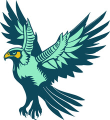 Flying Eagle Illustration for Graphic Design