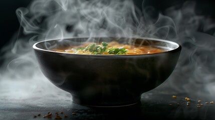 Steam-Rich Bowl of Ramen with Detailed Broth