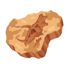 Dinosaur fossil skeleton bones, excavations of archeology isolated. Prehistoric reptile skeletons lying underground. Cartoon paleontological artifact