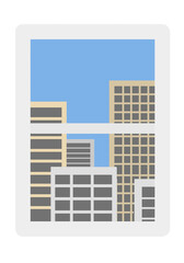 Minimalist Daytime City View from Window Apartment Office