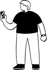 cute cartoon character illustration of people.