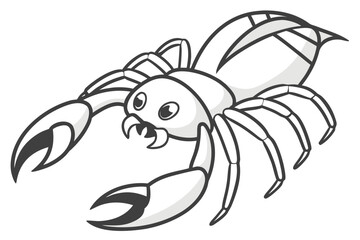 Hand-Drawn Strawberry and Tree Line Art Illustration