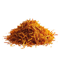 Fototapeta premium Pile of dried marigold petals isolated on transparent background