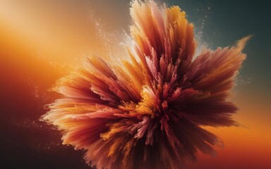 Explosive Abstract Art A Burst of Color and Texture.