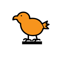 Orange Bird Illustration