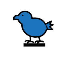 Cute Blue Bird Graphic Art