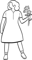hand drawn cute cartoon illustration of people.