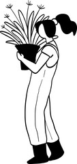 hand drawn cute cartoon illustration of people.