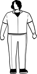 hand drawn cute cartoon illustration of people.