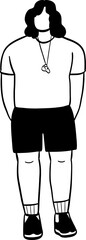 hand drawn cute cartoon illustration of people.
