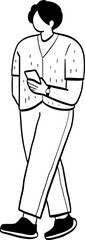 hand drawn cute cartoon illustration of people.