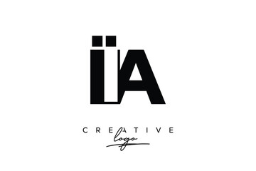 Obraz premium IAA Creative Minimalistic Negative Space Latter Logo with Modern Monogram for Branding and Business Letter mark Logo with Initial Letters Logo Design for Branding. 