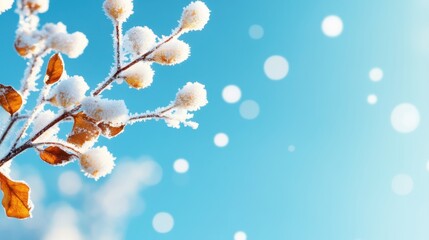 Frosty winter wonderland celebration nature abstract background outdoor scenic christmas concept