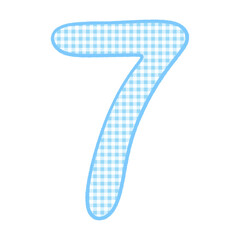Blue Number 7 seven