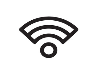 Elegant Wifi Symbol Minimal Outline Vector Illustration Design