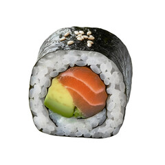 sushi on a white background