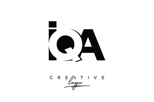 IQA Creative Minimalistic Negative Space Latter Logo with Modern Monogram for Branding and Business Letter mark Logo with Initial Letters Logo Design for Branding.	
