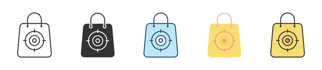 Market Orientation Icon Set Multiple Style Collection