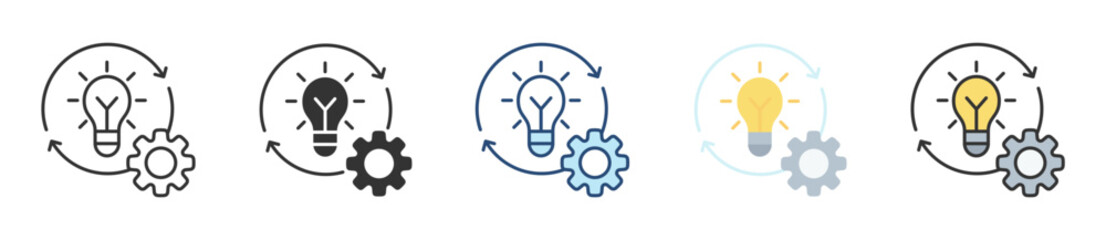 Creative Cycle Icon Set Multiple Style Collection