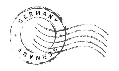 Postage stamp Germany. Rubber postal stamp. Vintage vector illustration in grunge style.